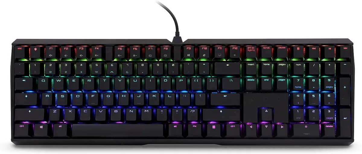Cherry MX Board 3.0 S mechanical keyboard with textured aluminum housing and red silent switches