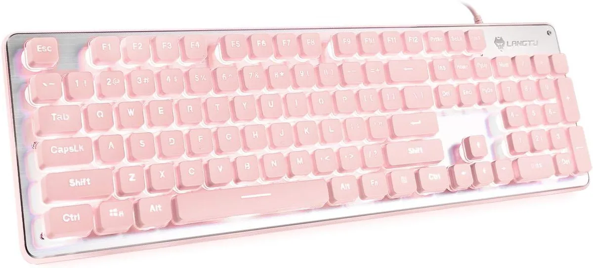 TUKO TUKO Gaming Keyboard Pink 104 Keys 25 Anti-ghosting — photo du produit