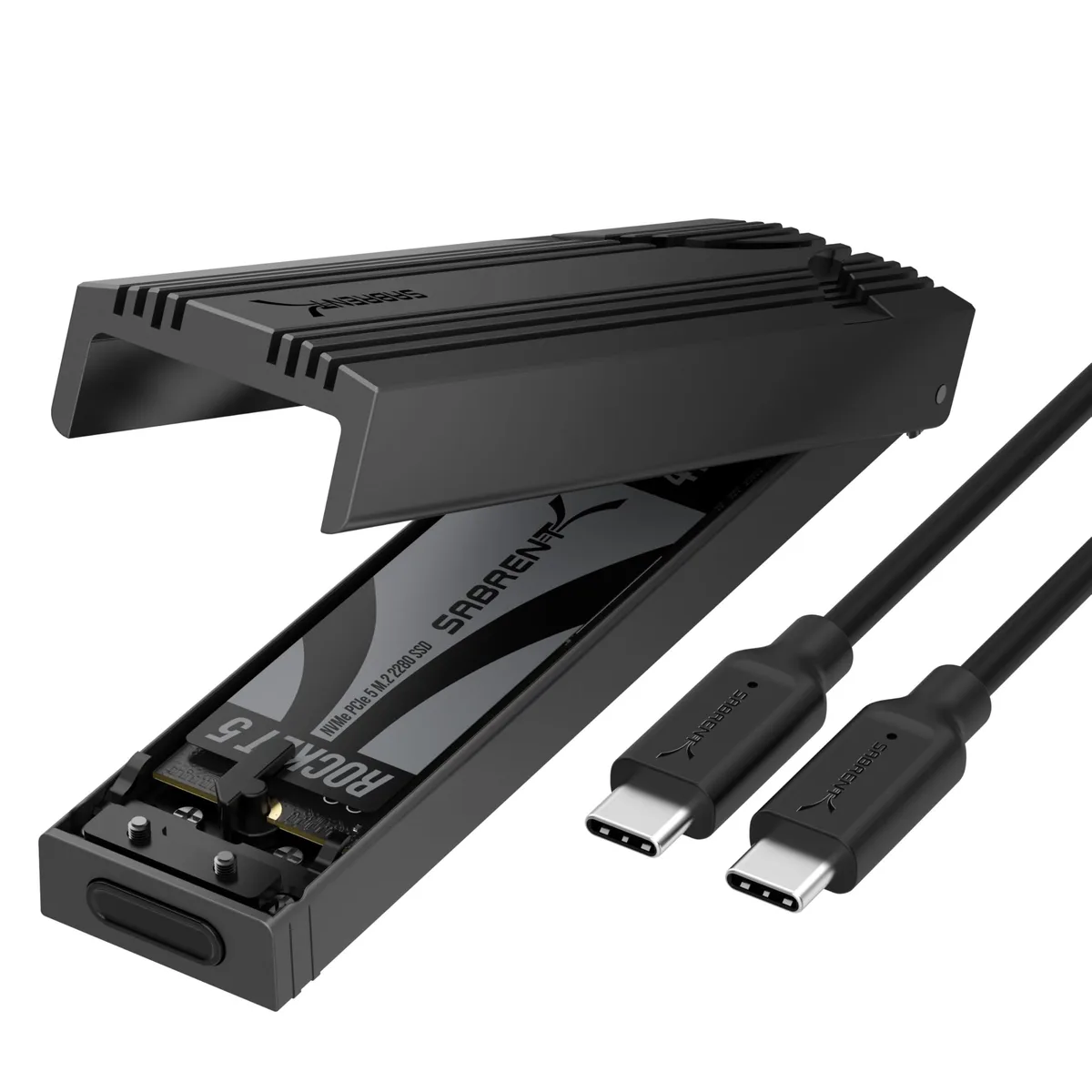 Sabrent Sabrent EC-PNVO USB-C NVMe Enclosure 10Gbps 2230-2280 Aluminum — 제품 사진
