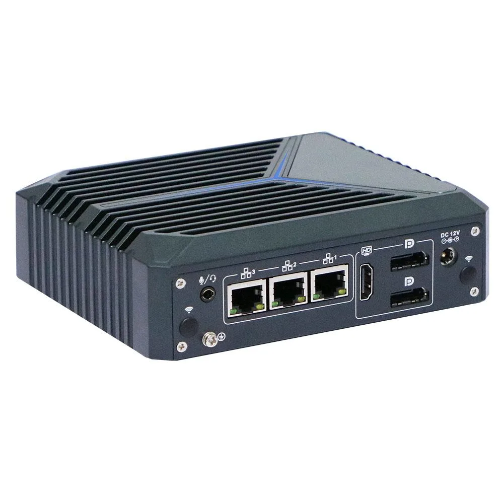 partaker partaker C6 Fanless Mini PC Celeron J6412 4GB DDR4 128GB M.2 3×2.5GbE — photo du produit
