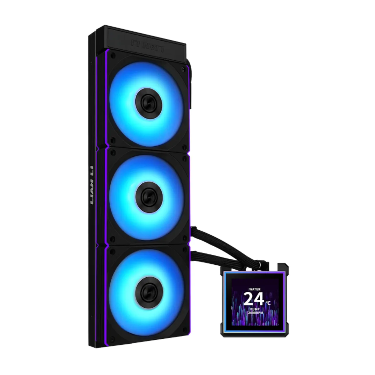Lian Li Lian Li Hydroshift II-S 360 CL ARGB liquid cooler 3.4" IPS LCD square screen 360mm Black — product photo