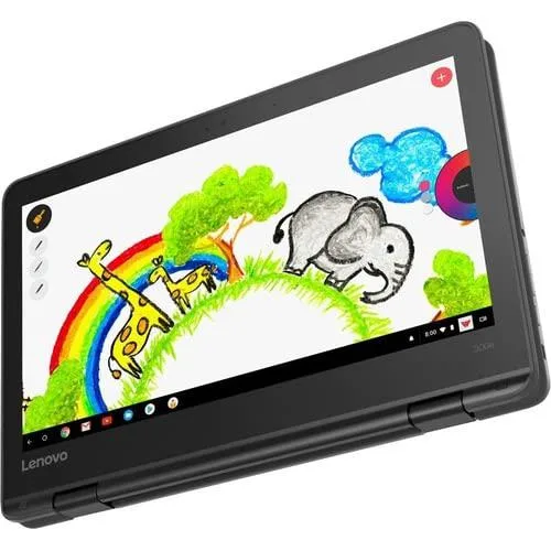 Black 11.6 inch 2-in-1 Chromebook with 360-degree hinge and touchscreen