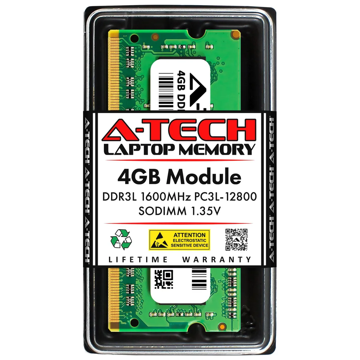 A-Tech A-Tech 4GB DDR3L 1600MHz 1.35V 204-Pin SODIMM Laptop RAM — תמונת המוצר
