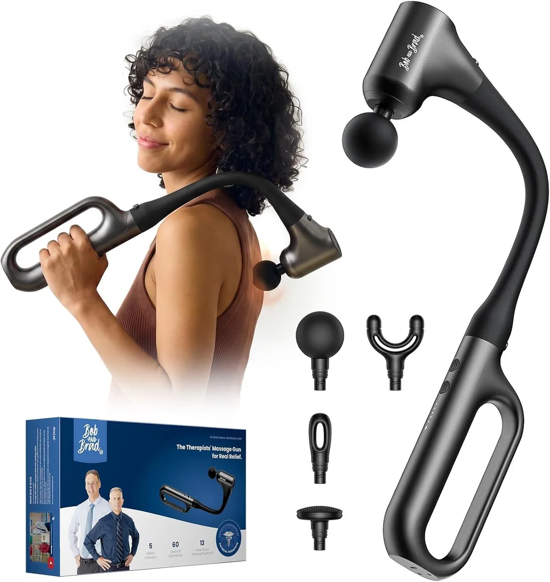 Bob and Brad Bob and Brad G11 L9 Massage Gun with Detachable Extension Handle — foto produk