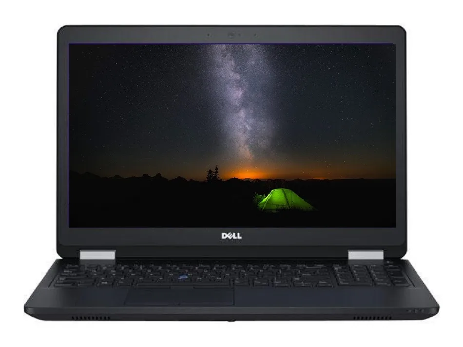 Black Dell Latitude E5570 laptop, 15.6 inch matte screen, no optical drive