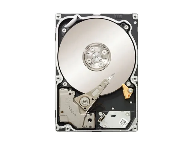 Silver 3.5 inch SAS hard drive with circuit board visible