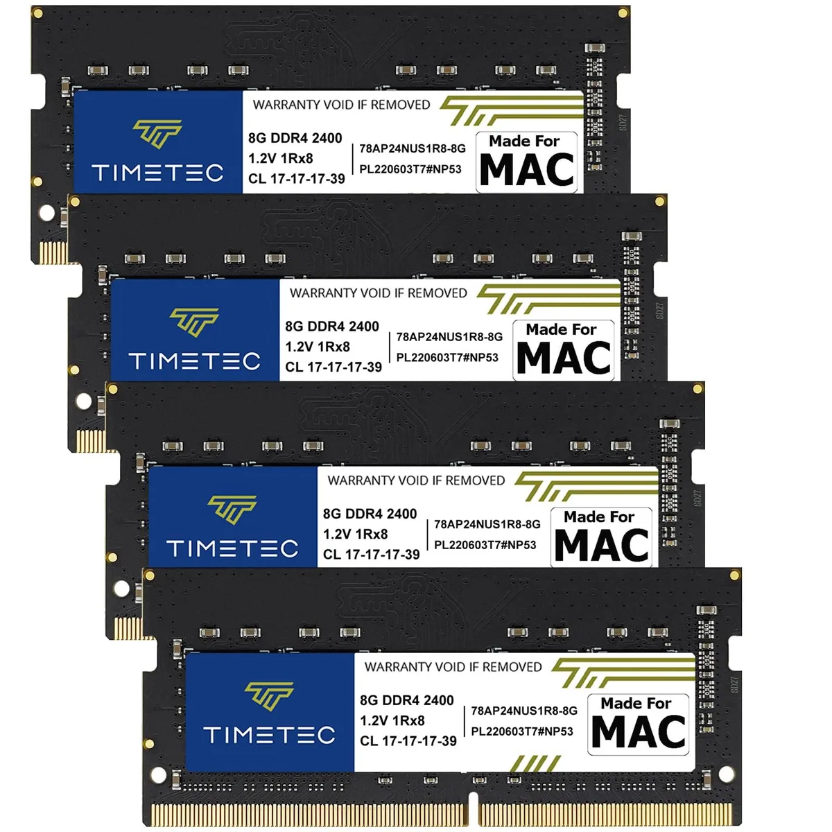 Timetec Timetec MR-H8GD424S2E 32GB Kit (4×8GB) DDR4 2400 CL17 SODIMM for iMac 18,3 — ภาพสินค้า