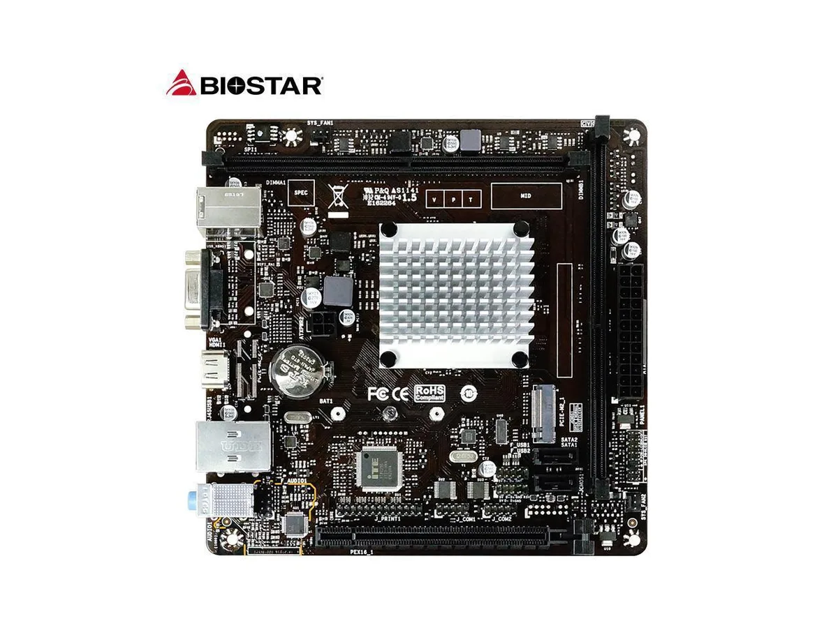 Biostar Biostar J4125NHU Intel motherboard — product photo