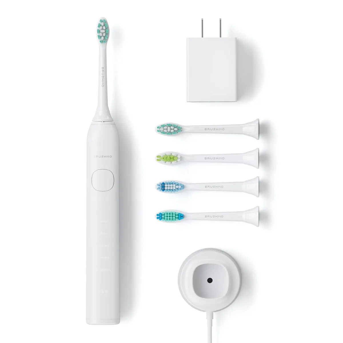  Brushmo BM01-white Super Sonic Electric Toothbrush White 4 Heads 33600 Strokes IPX7 — product photo
