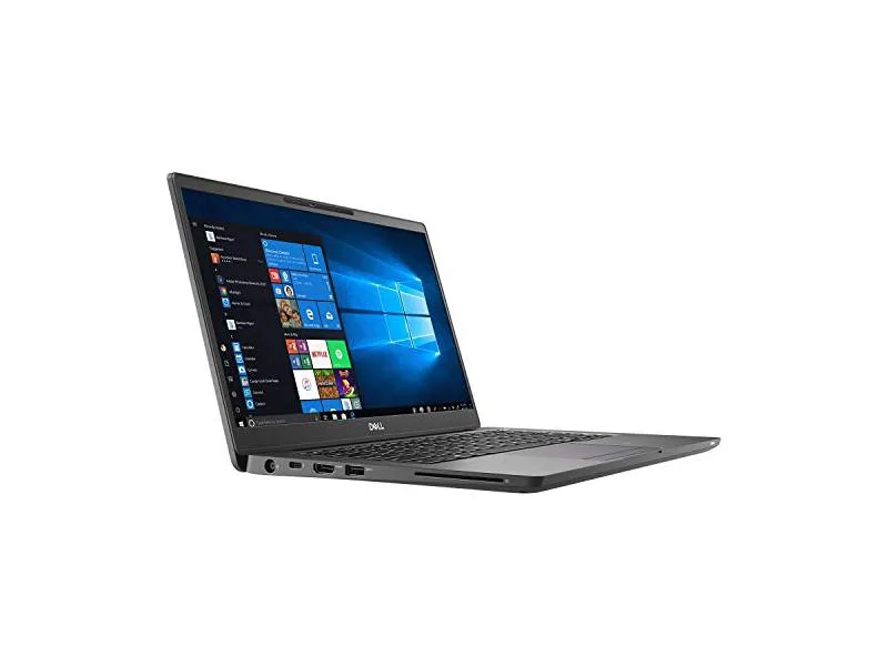 Silver 13.3 inch laptop closed on plain background