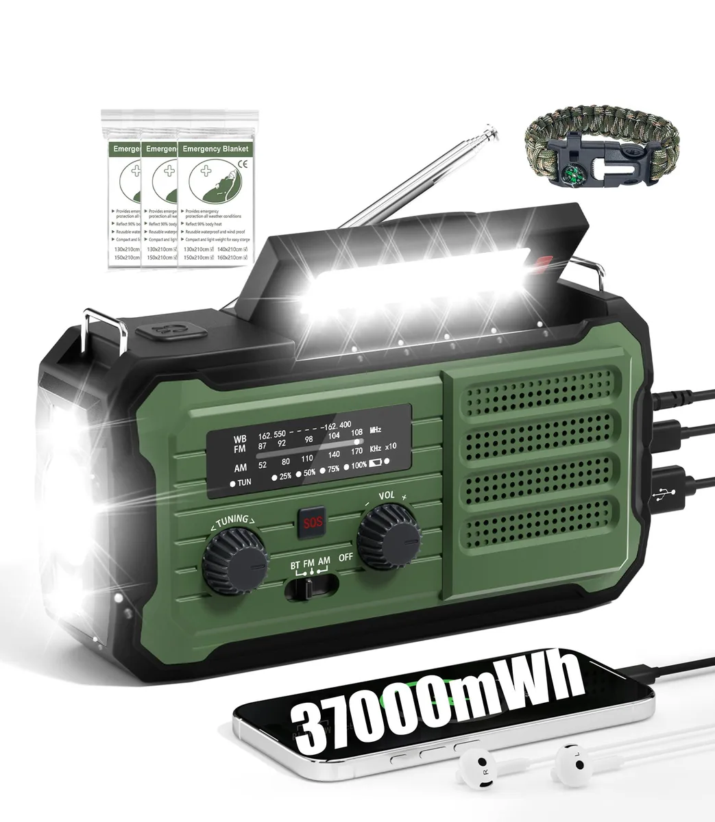 Powertraveller YX328 37000mWh Solar Hand Crank Radio — termékfotó