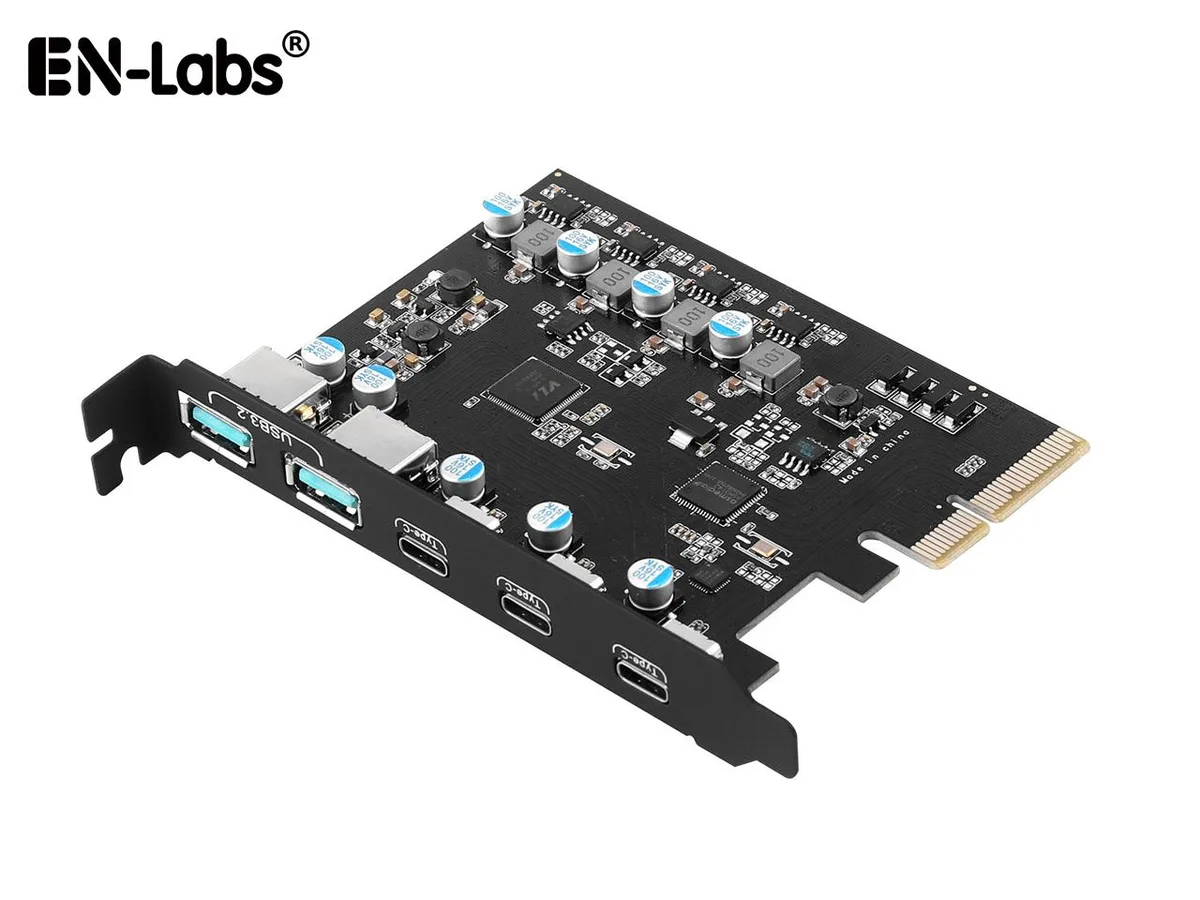 EN-Labs EN-Labs FF3D516G6000HC38ADC01 PCIe 3.0/4.0 x4 USB 3.2 Gen2 5-port expansion card — ภาพสินค้า