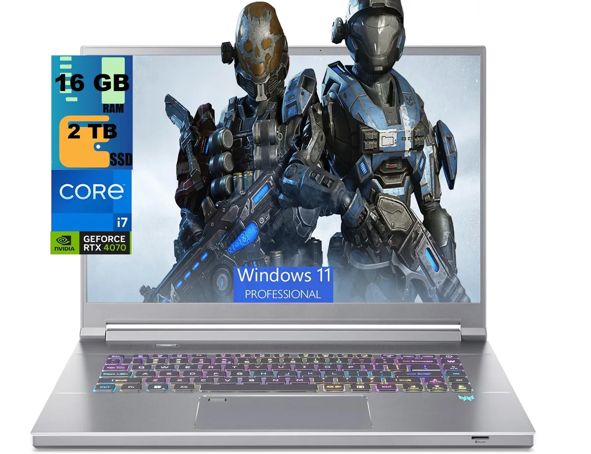 Acer America Acer Predator Triton 16 gaming laptop i7-13700H RTX 4070 16GB 2TB Pro 16" 240Hz — product photo