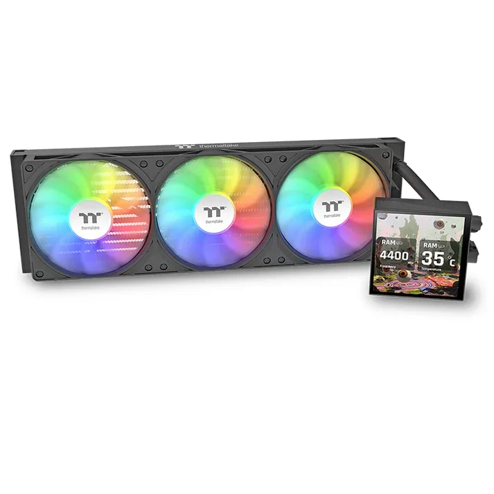 Thermaltake Thermaltake CL-W507-PL12SW-A 360 mm liquid cooler with 3.95" TFT LCD — photo du produit