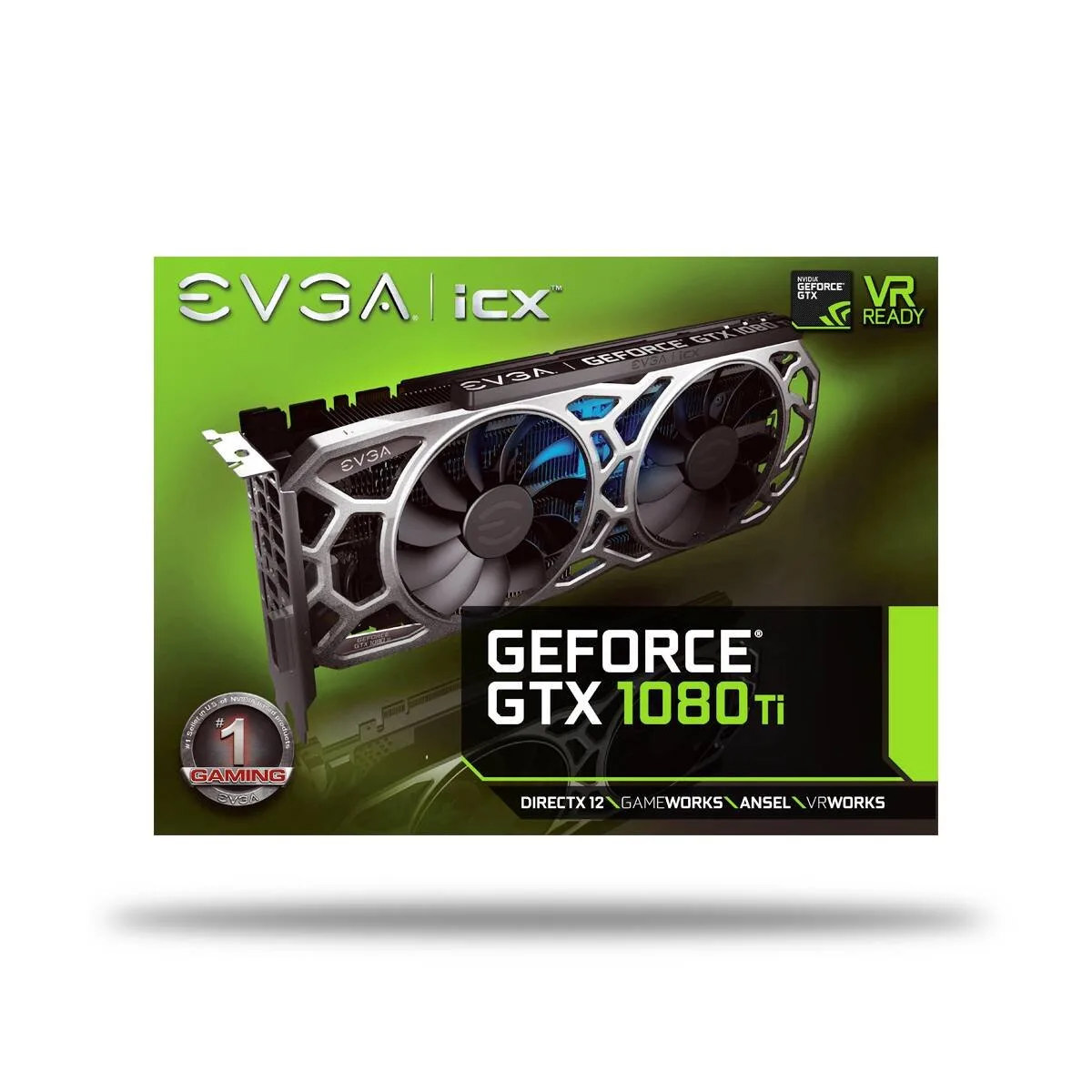 EVGA EVGA GeForce GTX 1080 Ti 11GB GDDR5X ICX RGB graphics card — produktbild