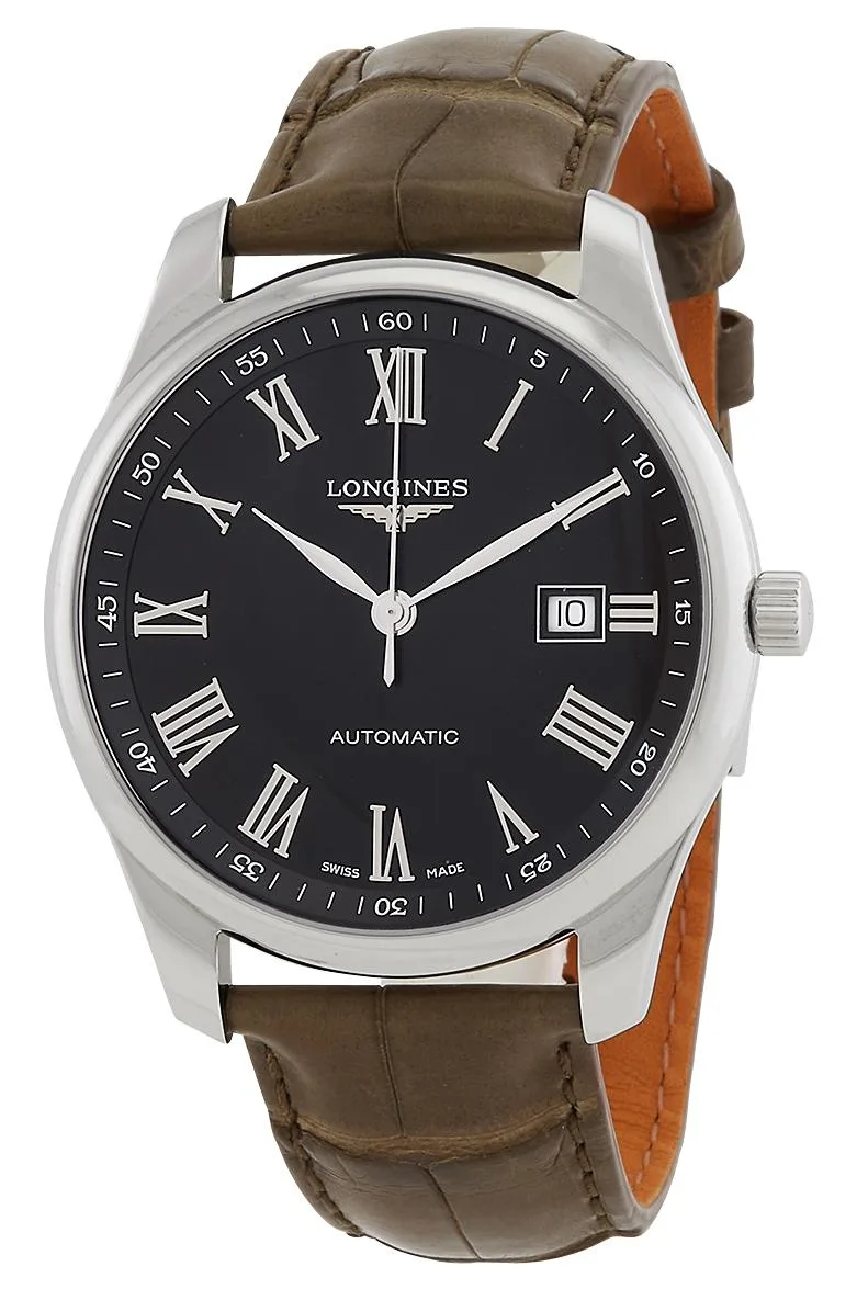 Longines Longines Master Collection L2.893.4.59.2 42 mm Black Dial Brown Leather Watch — product photo
