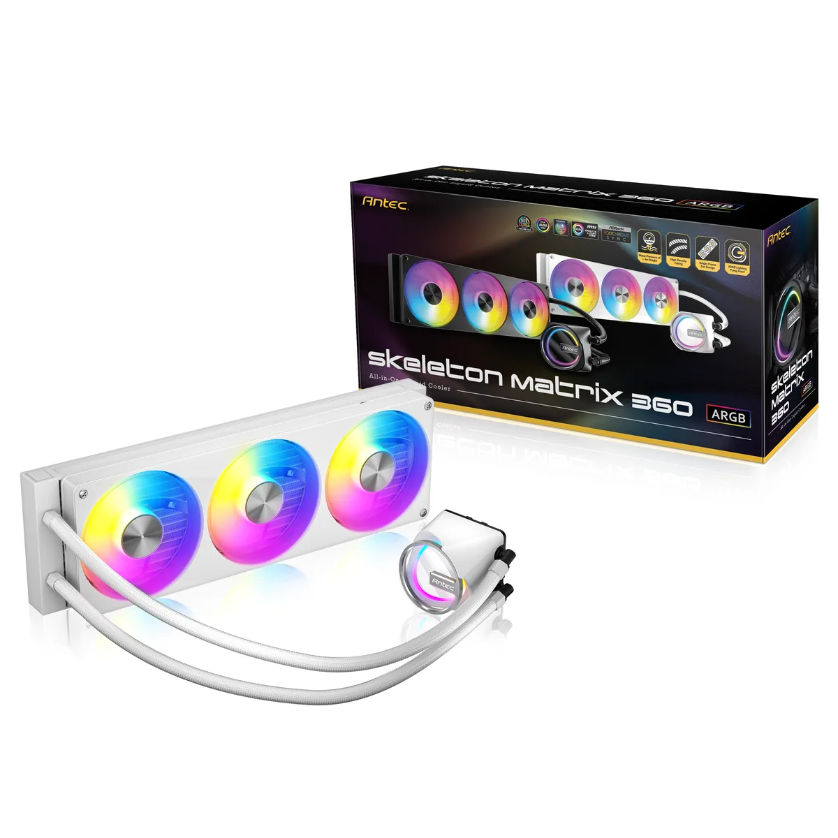 Antec Antec Skeleton Matrix 360 ARGB White liquid cooler — Produktfoto