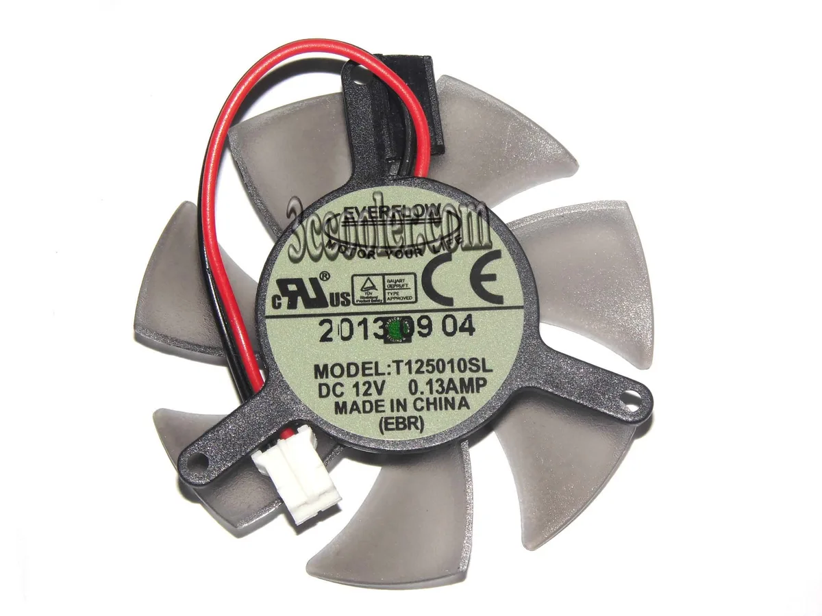 Small two-tone CPU air cooler with two-pin connector