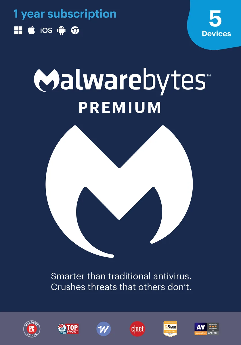 Malwarebytes Malwarebytes 854248005927 Premium internet security 5 devices 1 year — product photo