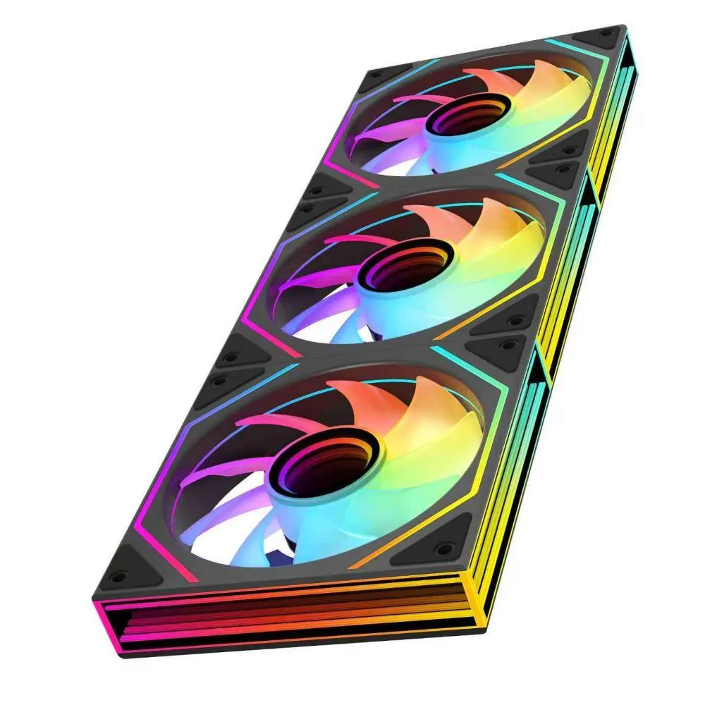Jungle Leopard Jungle Leopard Prism6 MAX 120mm ARGB Case Fan Black 3-Pack — foto do produto