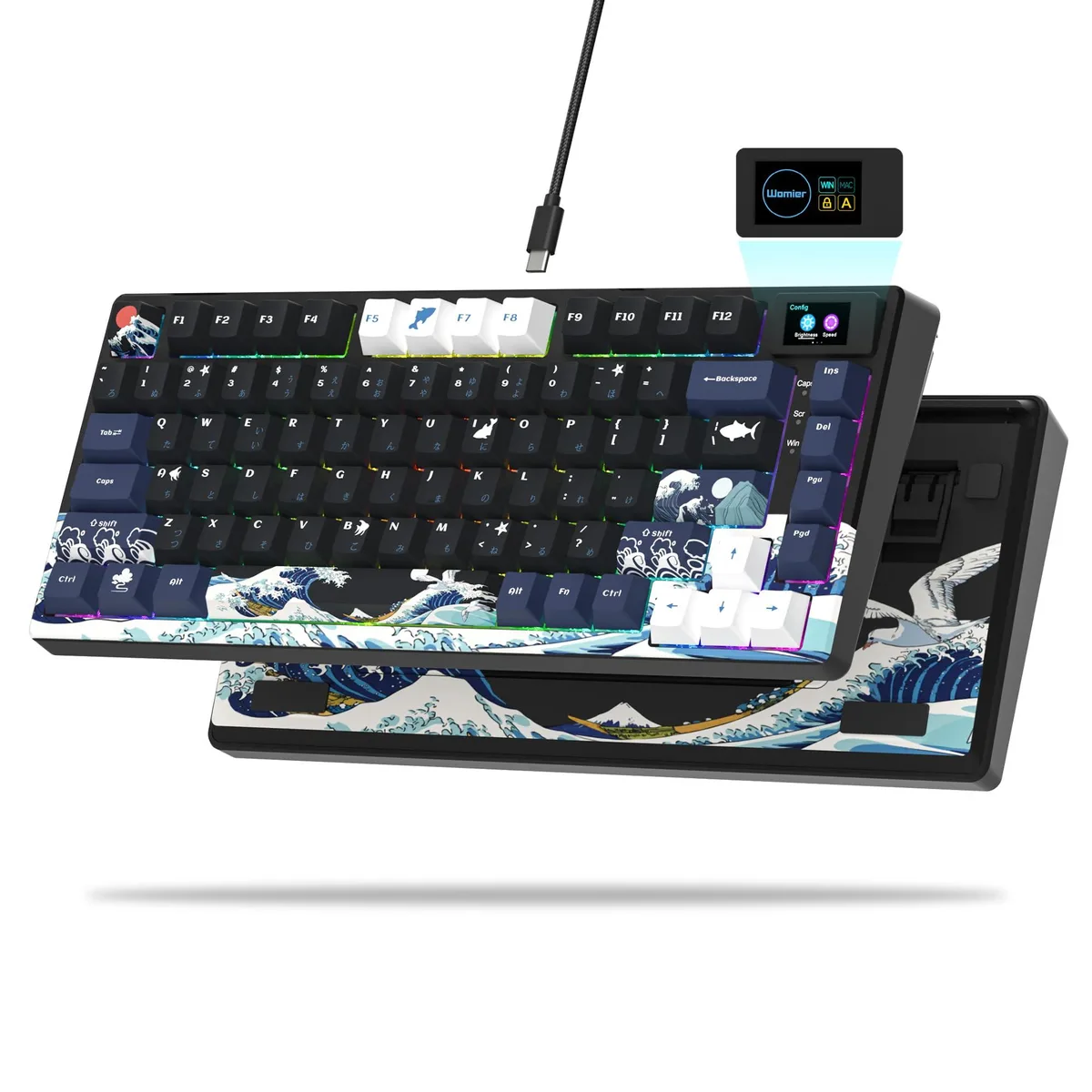 Womier Womier S-K80 75% Gaming Keyboard Black Kanagawa — product photo