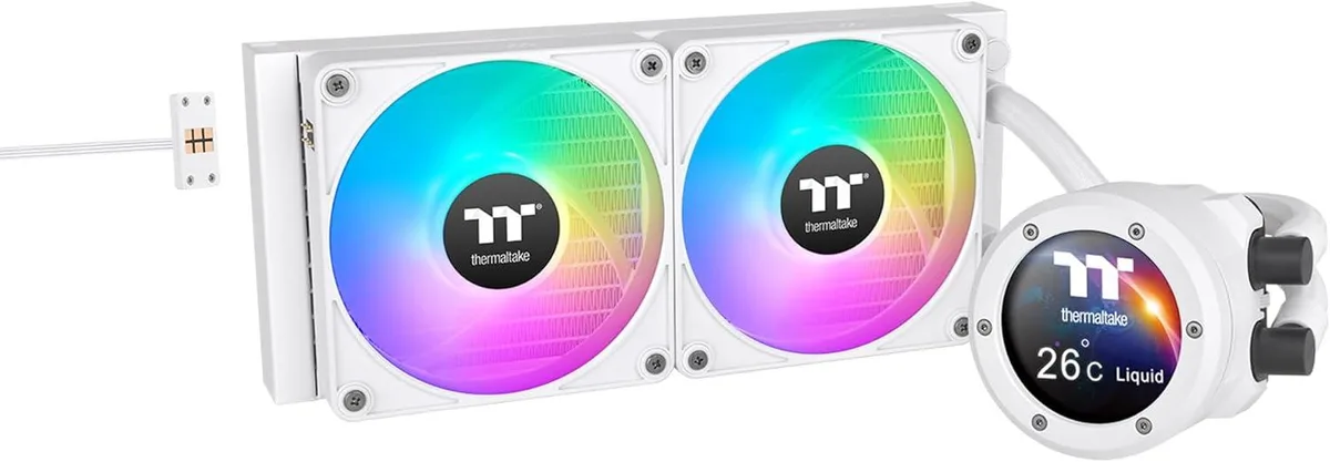 Thermaltake Thermaltake TH240 V2 Ultra EX ARGB AIO liquid cooler Snow 2.1 LCD 240mm — photo du produit