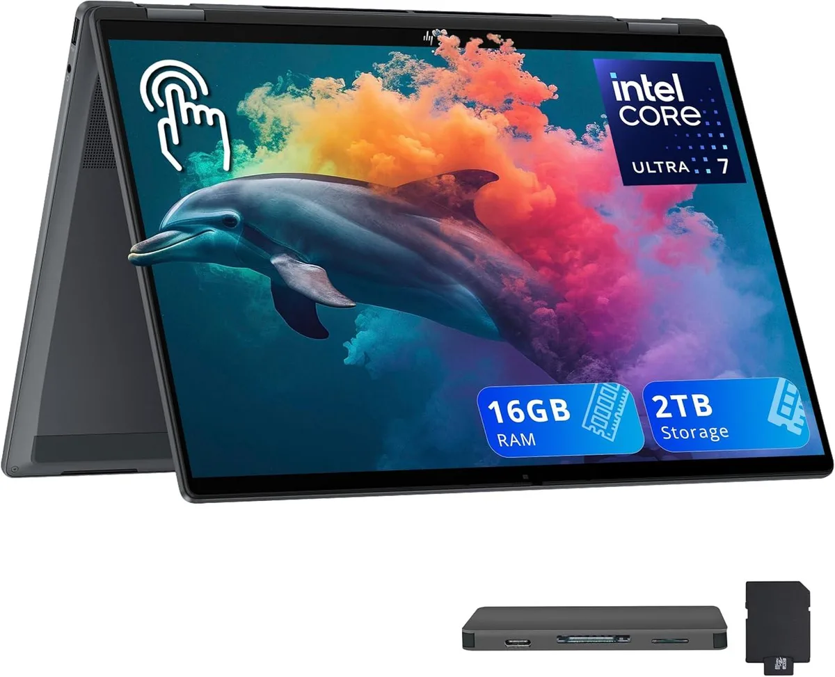 HP HP OmniBook X Flip 2-in-1 16" Intel Core Ultra 7 256V 16GB 1TB Gray — 商品写真
