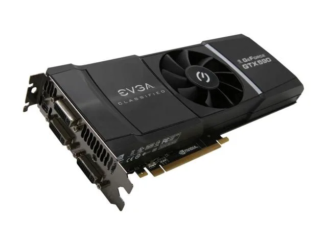 EVGA EVGA GeForce GTX 590 Classified 3GB graphics card — toote foto