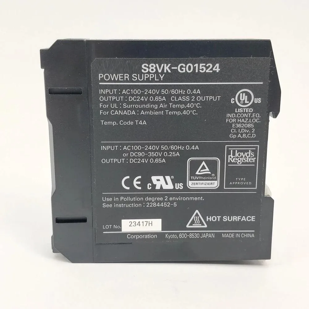 Compact rectangular switching power supply unit with metal casing and terminal connections