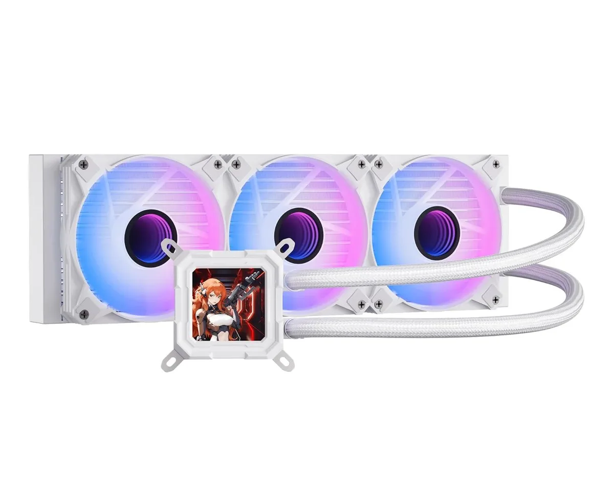 darkFlash darkFlash DF-DV360S-WH 360mm liquid cooler LCD White — termékfotó