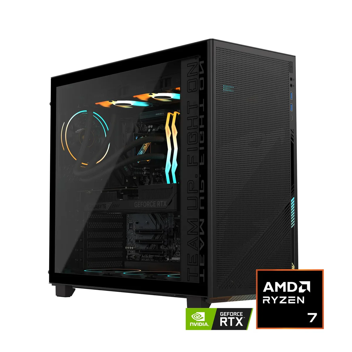 GIGABYTE GIGABYTE AP5A7N7T-5000 gaming PC Ryzen 7 9700X RTX 5070 Ti 32GB DDR5 2TB SSD — photo du produit