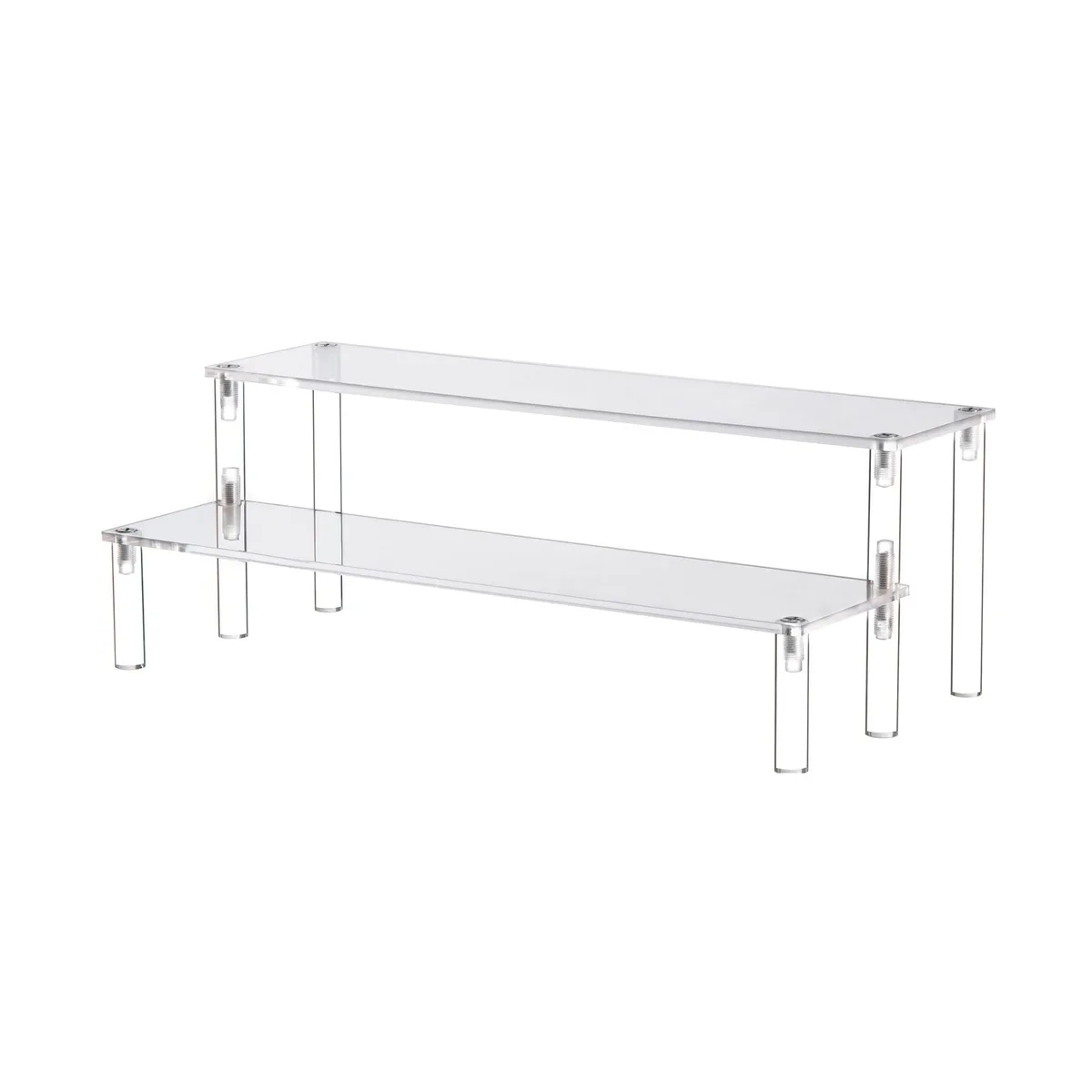  Knape &amp; Vogt 89WH10618 Clear Acrylic 2-Tier Display Riser — fotografia produktu