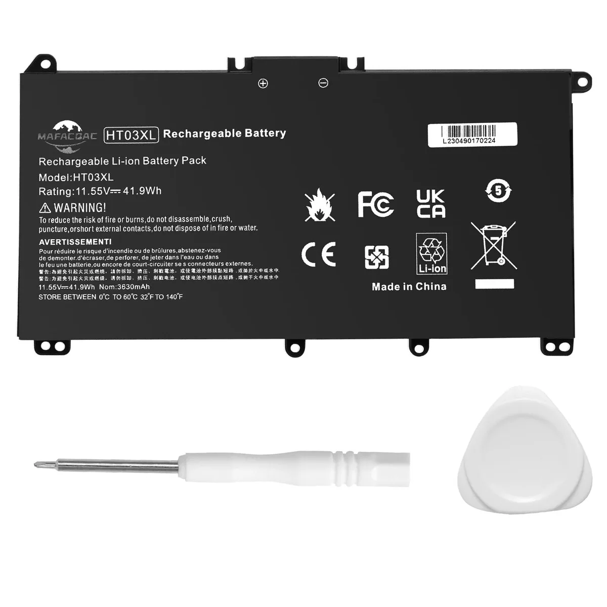 HT03XL laptop battery for HP 14m-dh1003dx 41.9 Wh 11.55 V — 商品写真