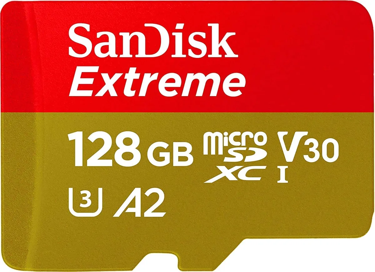 SanDisk SanDisk Extreme microSDXC 128GB 160MB/s 90MB/s Class 10 U3 V30 A2 — vörumynd