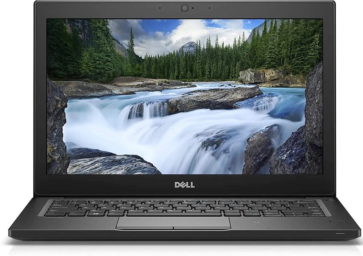 Black Dell Latitude 7290 12.5 inch non-touch HD laptop closed