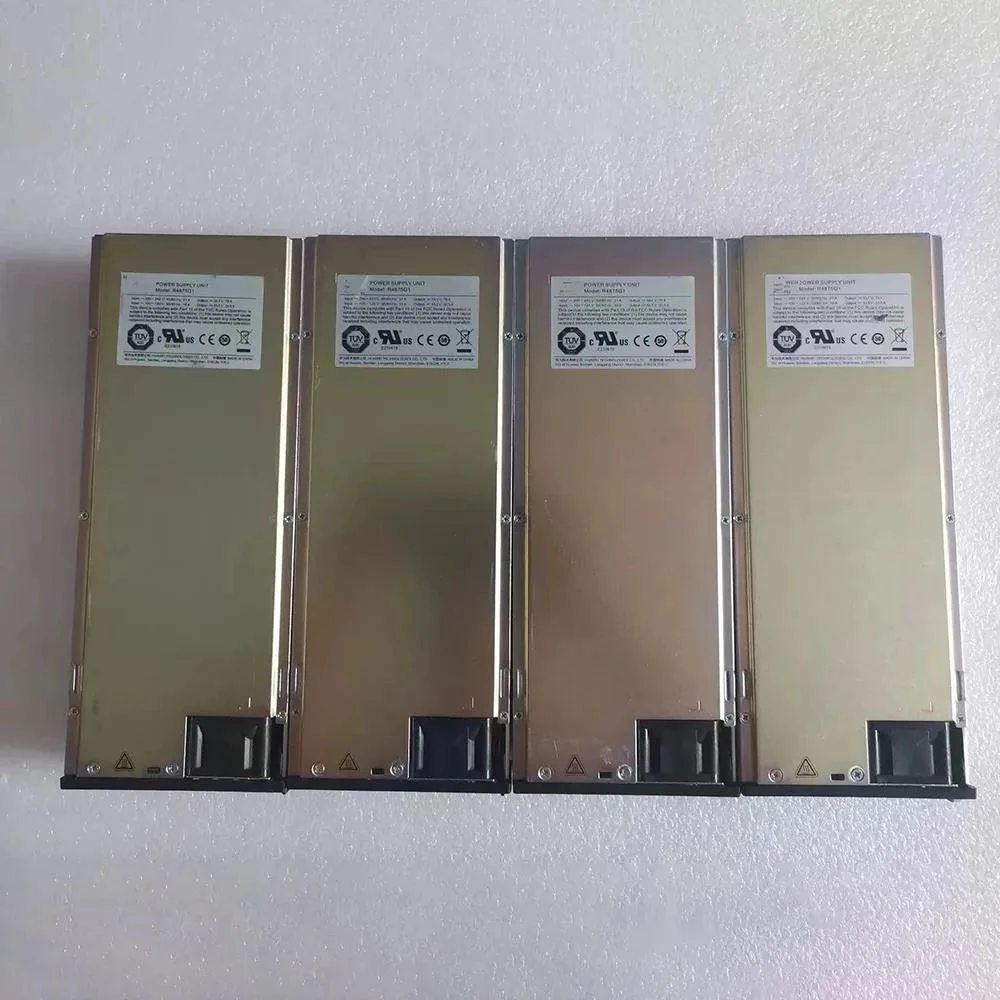 Rectangular silver metal power supply module with front connectors