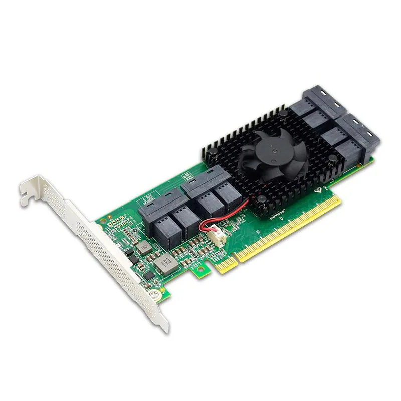 eshinreal eshinreal PCIe 3.0 x16 to 8 SFF-8643 NVMe Switch Card PLX8748 — ürün fotoğrafı