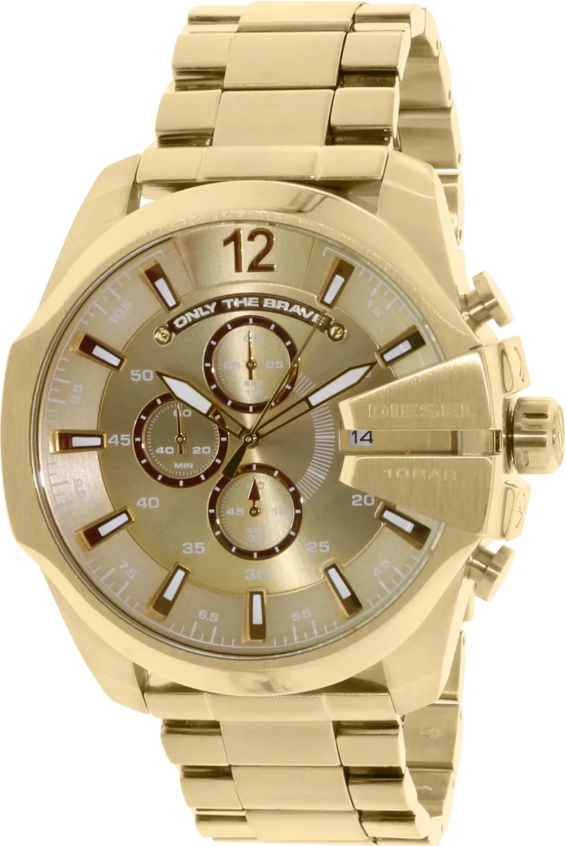 Diesel Diesel DZ4360 Mega Chief Gold Stainless Steel Quartz Watch — produkto nuotrauka