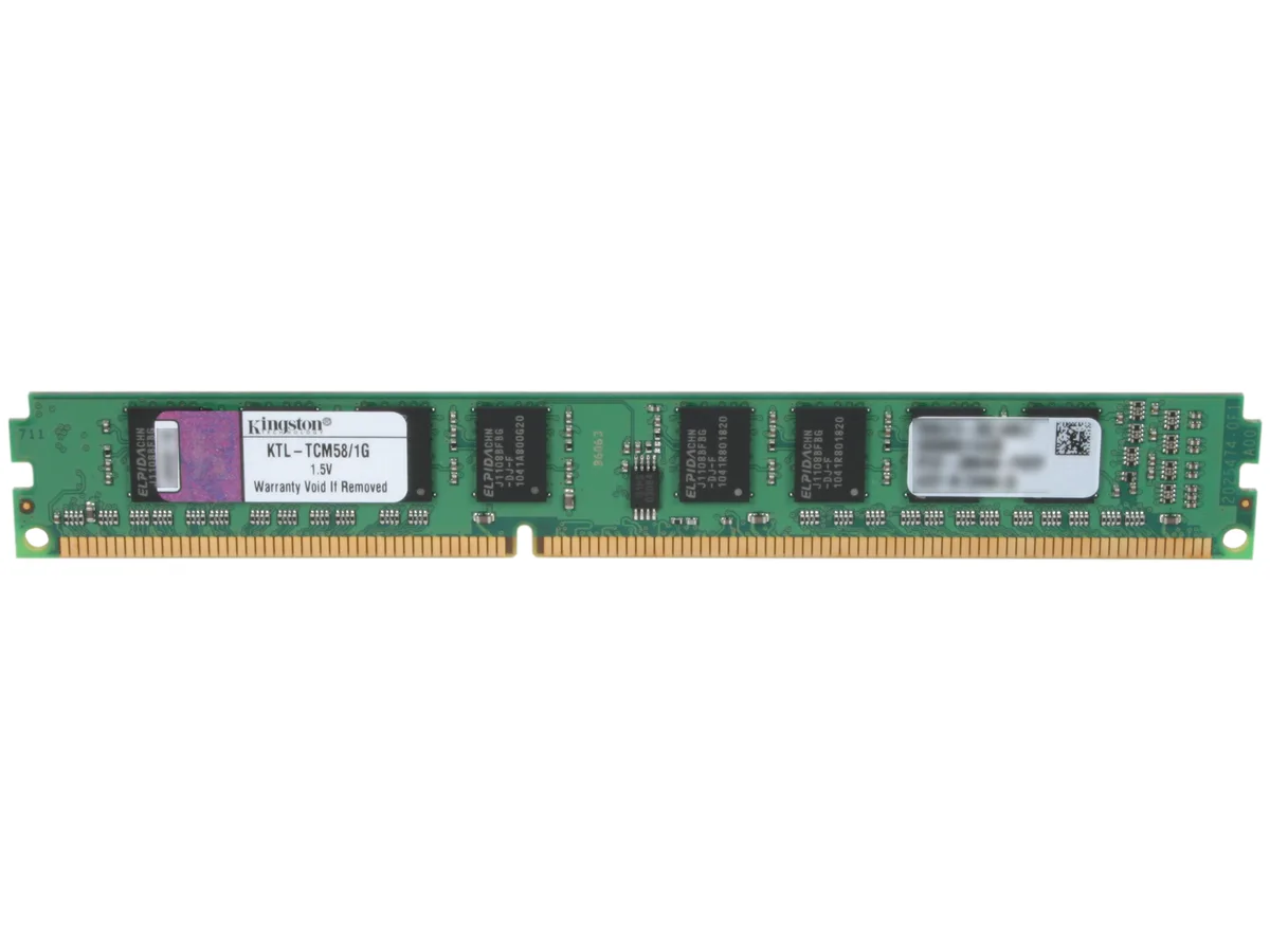 Kingston Technology Corp. Kingston Technology Corp. KTL-TCM58/1G 1GB 240-Pin DDR3 1066 PC3-8500 memory upgrade — product photo