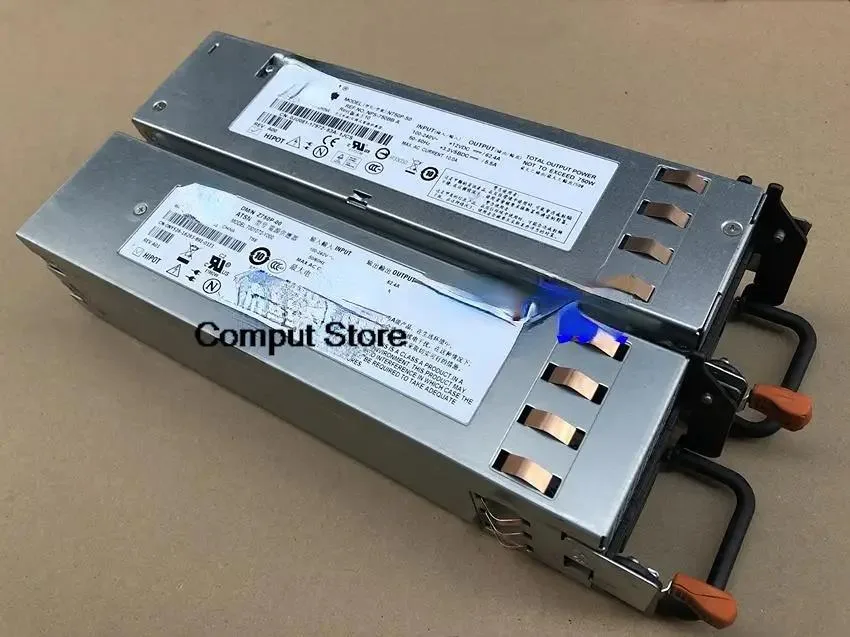 Rectangular silver server PSU with rear fan grille and power socket