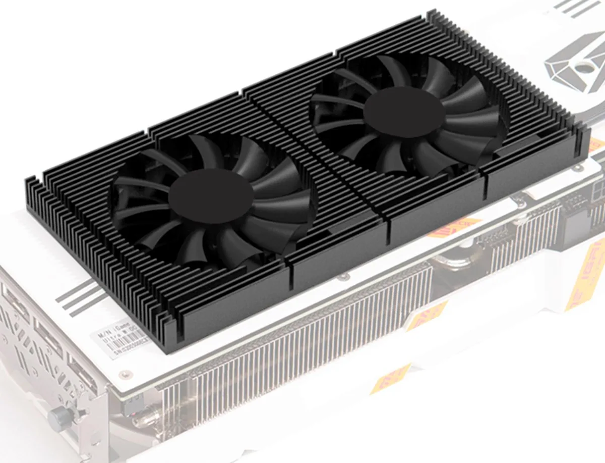 PANO-MOUNTS PANO-MOUNTS RTX 3090 Backplate Cooler Dual 70mm PWM Fan — 商品照片