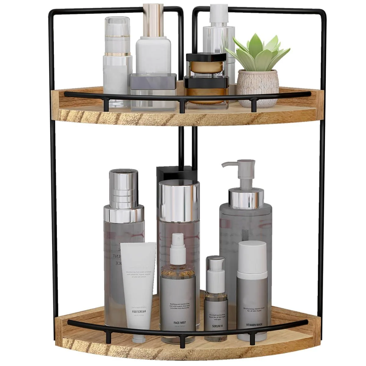 Dorhors DH-BCT-04 Corner Decorative Shelving 7.67 x 13.58 in 2 Tier — fotografia produktu