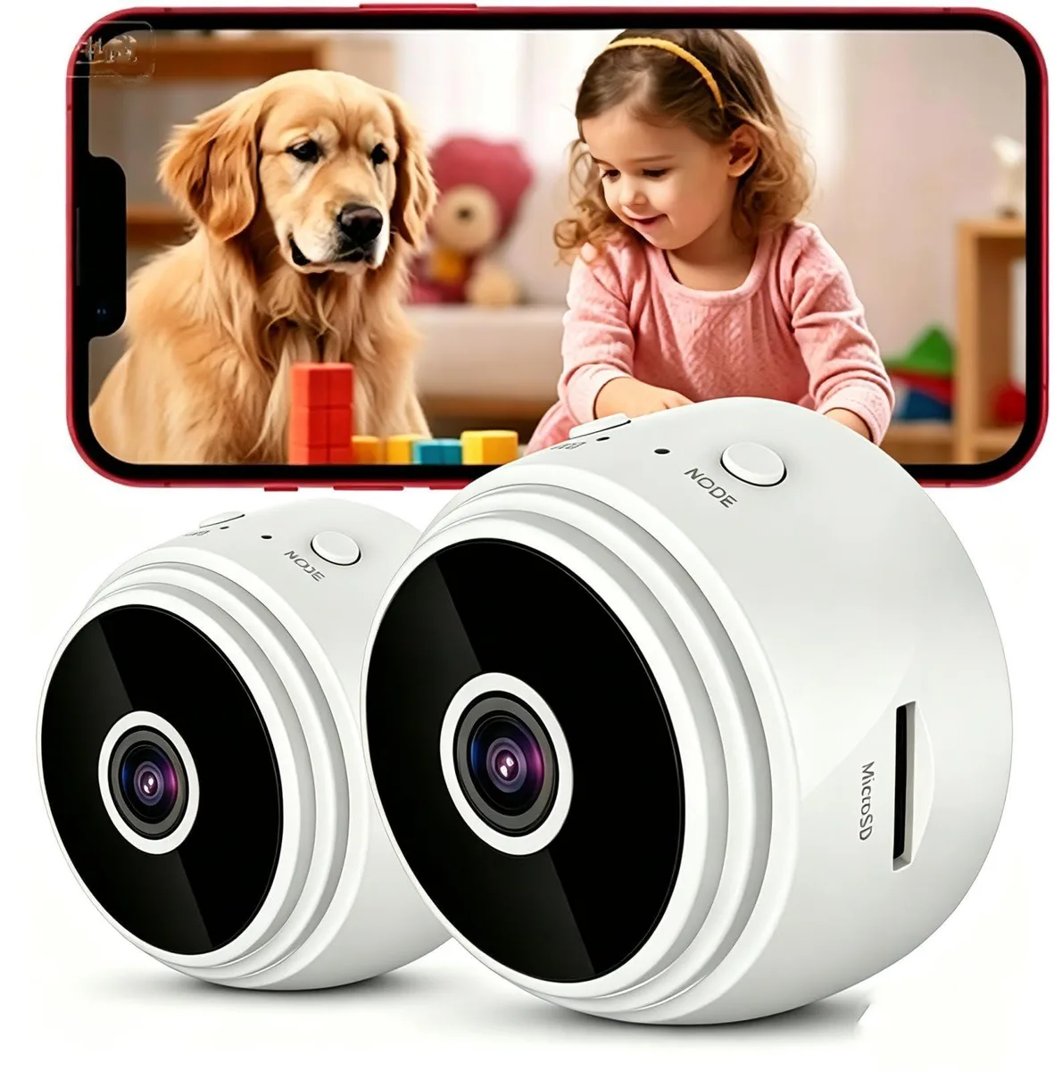  Clover A9 1080p Wireless Surveillance Camera 2 Pack — fotografie produktu