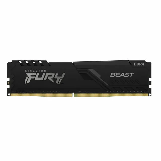 Black DDR4 DIMM with low-profile heat spreader, 288 pins