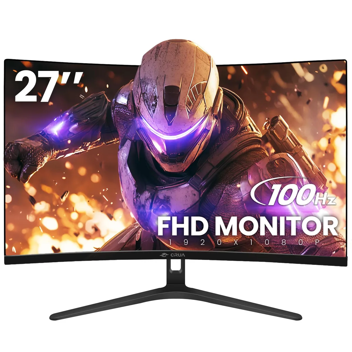 CRUA CRUA 27" Curved Gaming Monitor FHD 100Hz VA 1800R Black — photo du produit
