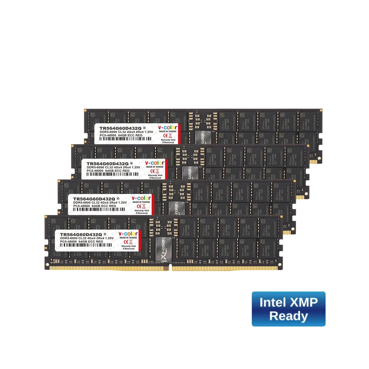 V-color V-color OC R-DIMM DDR5 256GB (64GBx4) 6000MHz CL38 ECC Registered memory upgrade — productfoto