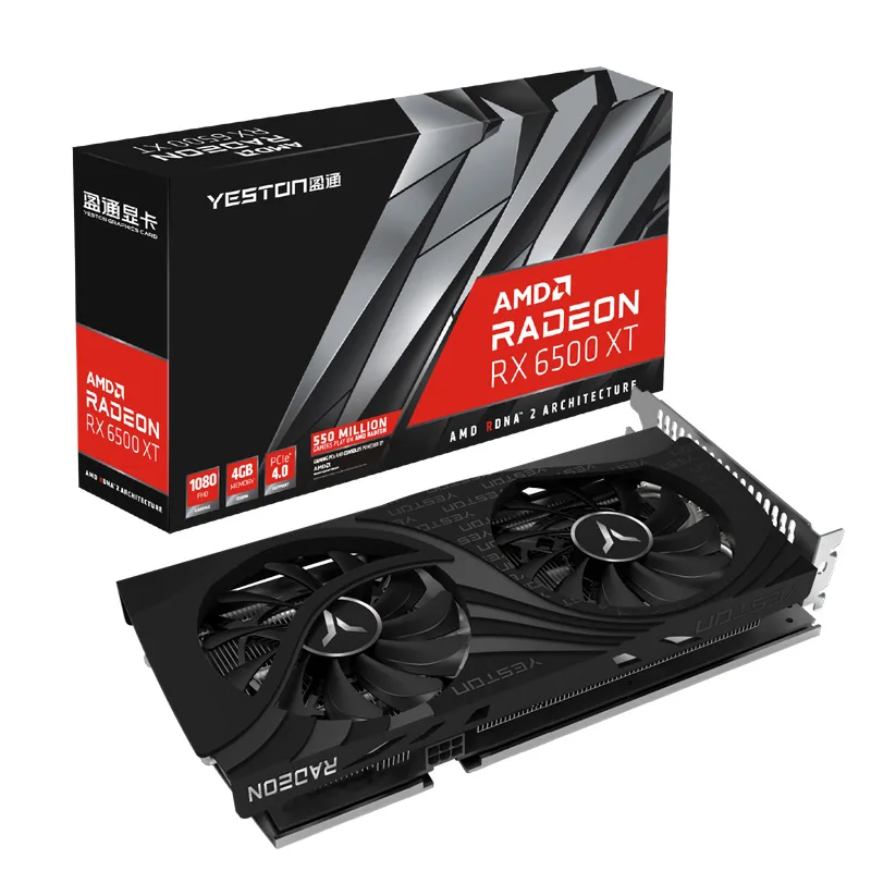 YESTON YESTON Radeon RX 6500 XT 4GB GDDR6 Dual-Fan Graphics Card — product photo