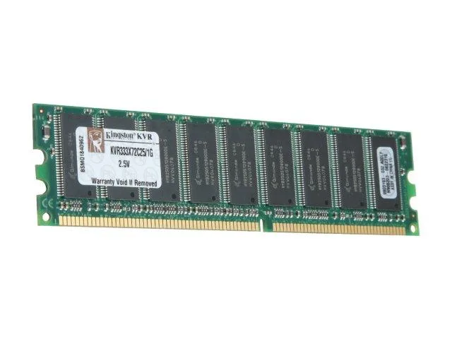 Kingston Technology Corp. Kingston Technology Corp. KVR333X72C25/1G 1GB DDR 333 (PC 2700) ECC Unbuffered server RAM — foto del producto