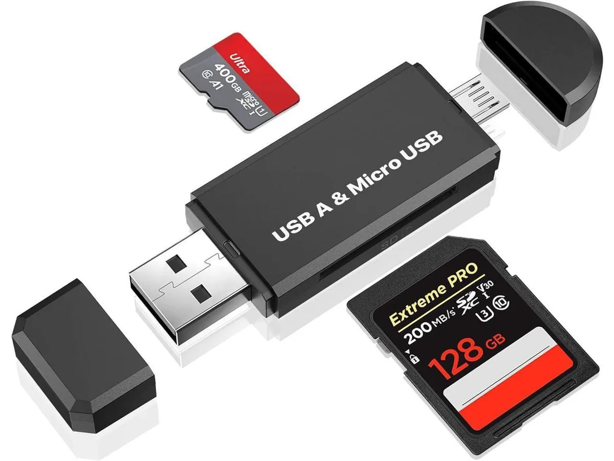BONAEVER BONAEVER 2 in 1 USB 2.0 Micro USB OTG Card Reader — termékfotó