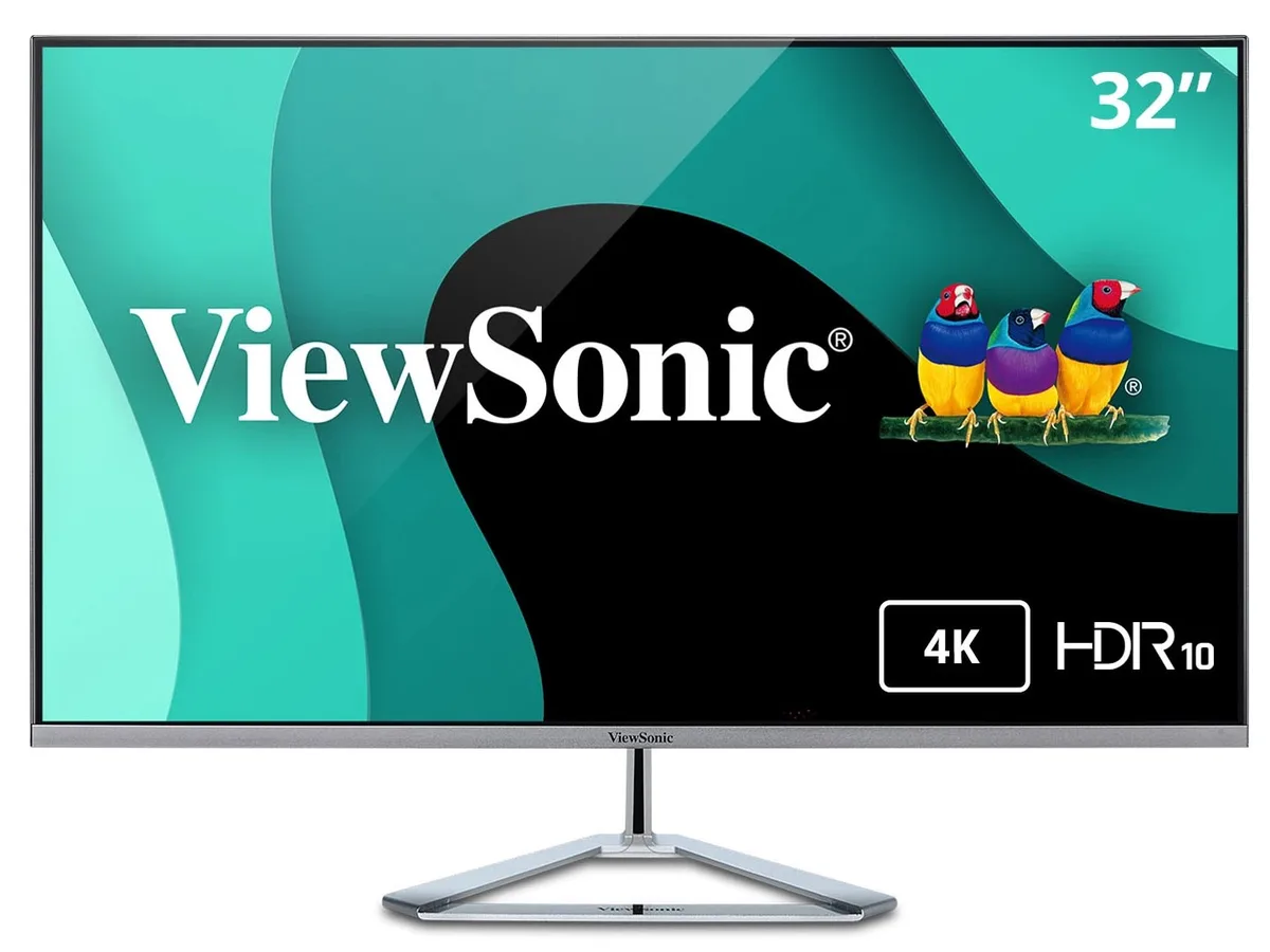 31.5 inch flat frameless 4K monitor matte black finish
